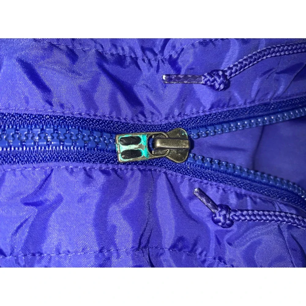Vintage 90s Nike Windbreaker‎ Jacket XL Blue White Grey Colorblock Half Zip Hood